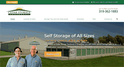 Desktop Screenshot of cedarstoragesoutheast.com