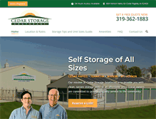 Tablet Screenshot of cedarstoragesoutheast.com